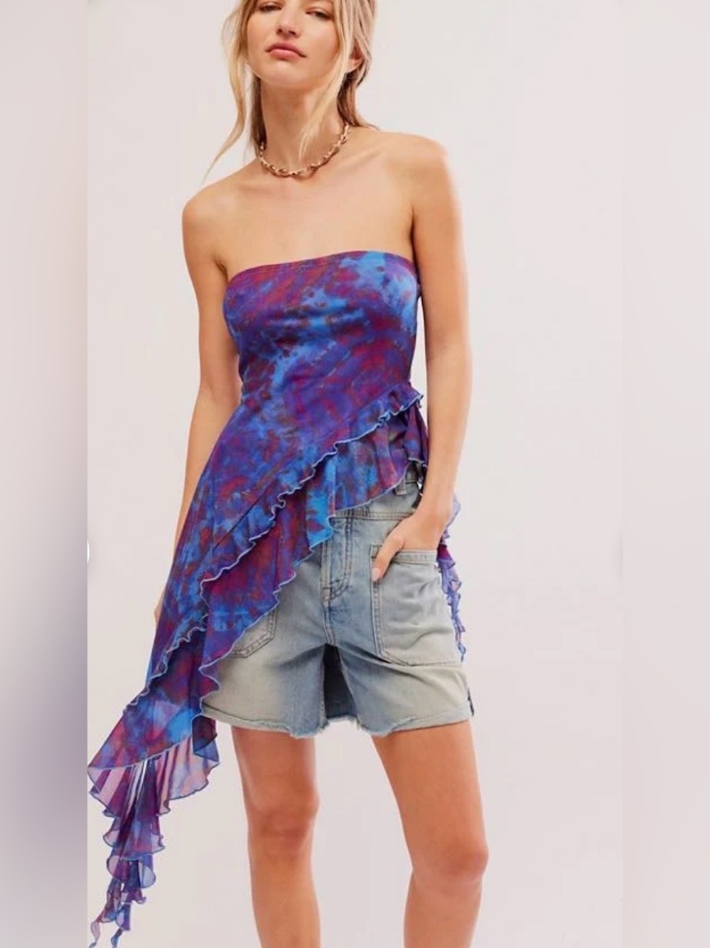 Free People Bandana Strapless Tube Top Size Large